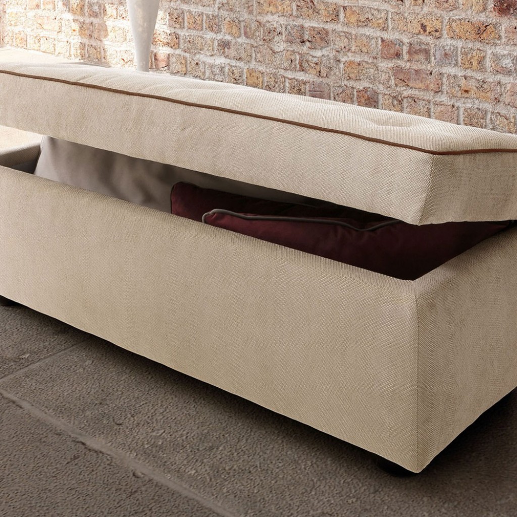 Taburet tapitat cu spatiu de depozitare Le Comfort, Raffello Bench